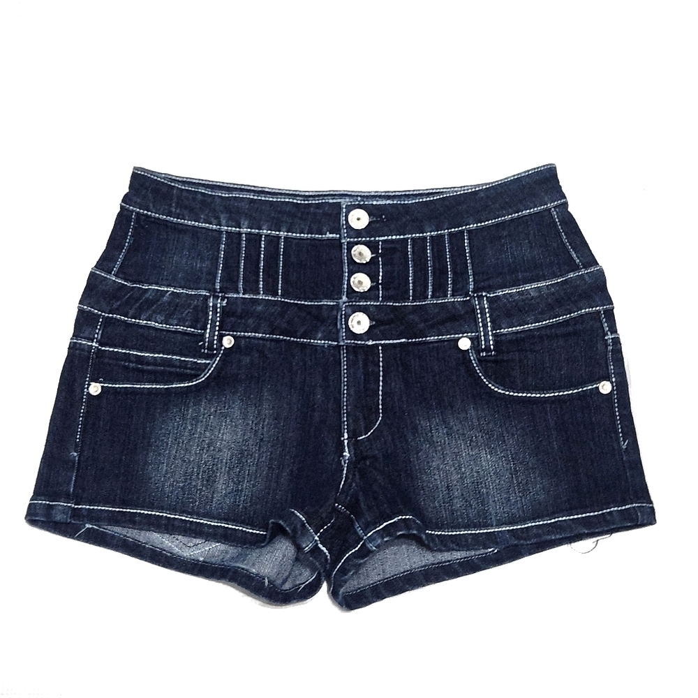 Denim Bell Buttoni Shorts Size US 7